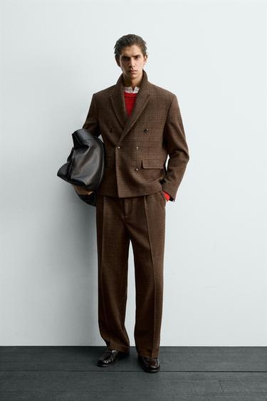 Zara Блейзер BOXY FIT в клетку купить с доставкой.