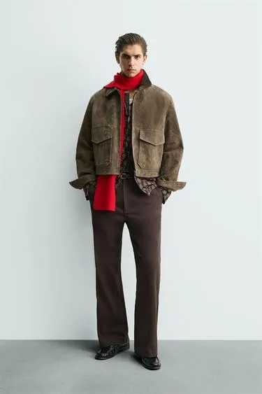 Замшевая куртка свободного кроя- Заказать в России