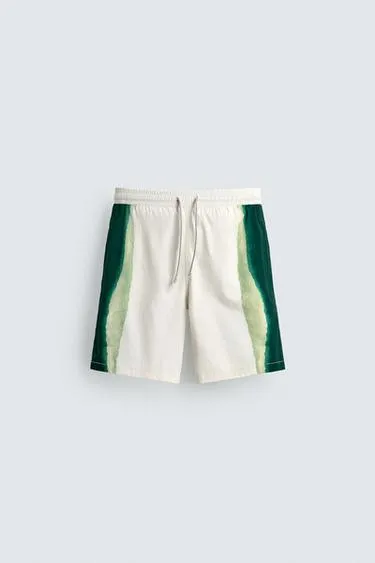 Длинные полосатые плавательные трусы- Заказать в России