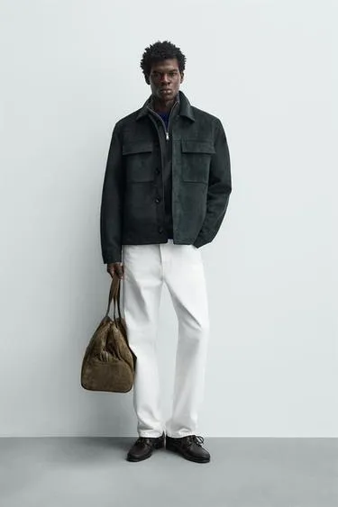 Куртка-рубашка из искусственной замши