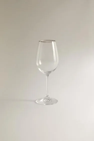 Винный бокал с золотым краем- Заказать в России