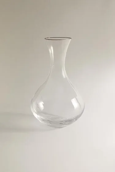 Стеклянная бутылка с кристаллическим золотым краем- Заказать в России