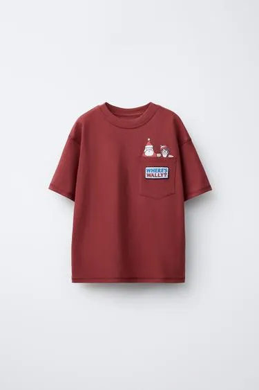 Футболка с принтом «где волли?» от ZARA