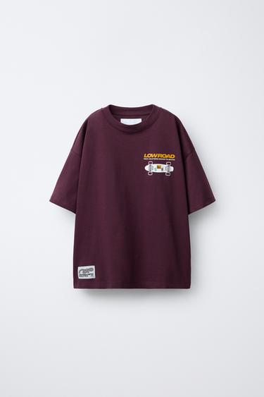 Zara Футболка с принтом «скейт»