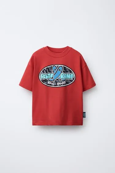 Футболка с принтом «скейт»- Заказать в России