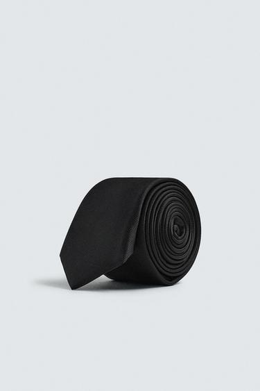 Zara Тонкий галстук 100% шелк купить с доставкой.