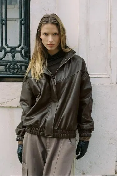 Перчатки из искусственной кожи и смесовой шерсти