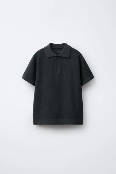 Поло из рубчатого хлопка- Заказать в России