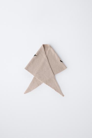 Zara Вязаная бандана с вышивкой купить с доставкой.