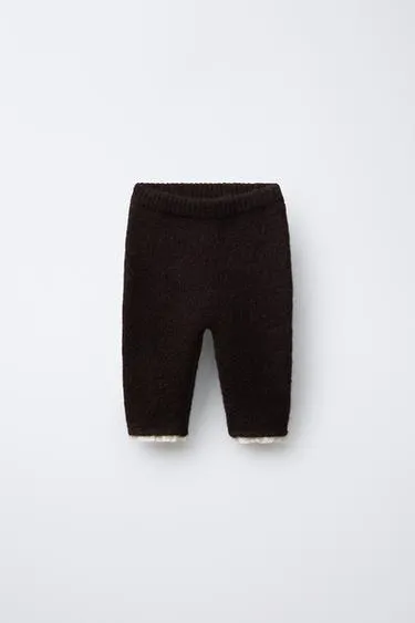 Трикотажные легинсы с кружевом