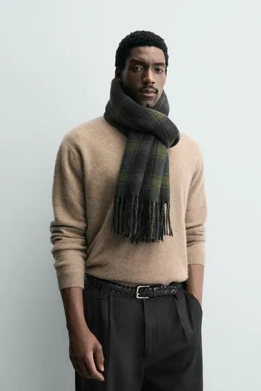 Шарф в клетку- Заказать в России