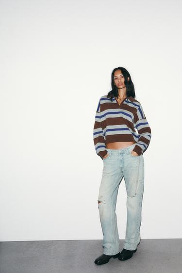 Zara Поло в полоску купить с доставкой.