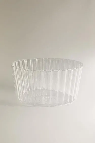 Салатник из волнового боросиликатного стекла