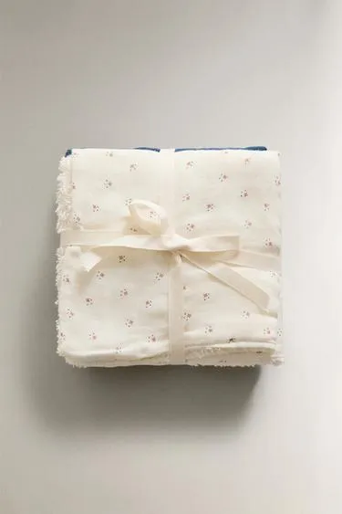 Набор мини-полотенец для младенцев с цветочным узором (набор из 3 шт.)- Заказать в России