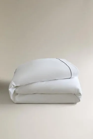 Покрывало из хлопка с контрастной бейкой- Заказать в России