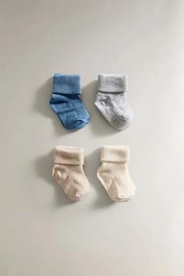 Набор из 4 пар цветных носков для младенцев- Заказать в России