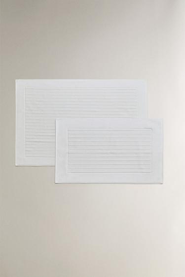 Zara Велюровый коврик для ванны с полосатым узором