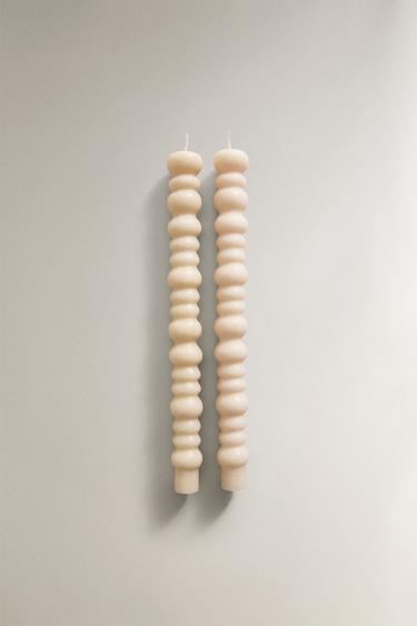 Zara Набор декоративных волнообразных свечей (набор из 2)