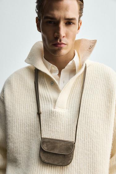 Zara Мини-сумка из кожи