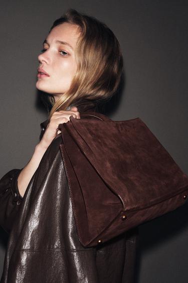 Zara Городская кожаная сумка