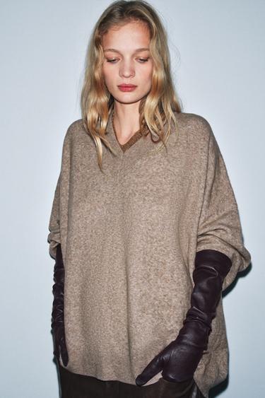 Zara Длинные перчатки из 100% кожи