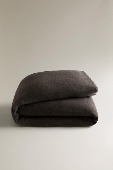 Zara Покрывало из шерсти с рисунком шеврон и бахромой