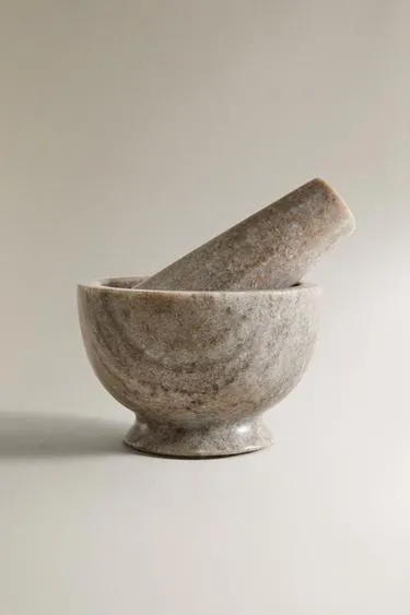 Мраморная ступка и пестик- Заказать в России