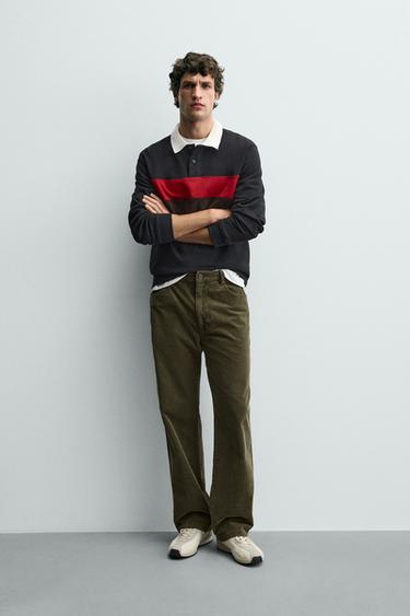 Zara Поло в контрастную полоску