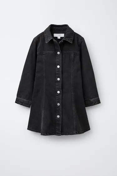 Джинсовое платье с разрезами