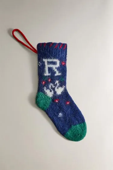 Новогодняя стокинг-игрушка с буквой R