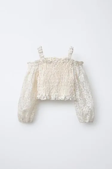 Топ с резинками и блёстками