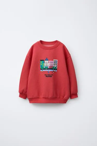 Толстовка с принтом «город мадрид»- Заказать в России