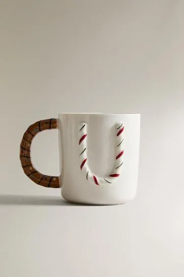 Детский кружка из керамики с буквой U на рождество- Заказать в России