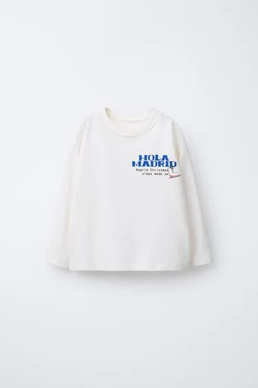 Лонгслив с надписью «мадрид»- Заказать в России