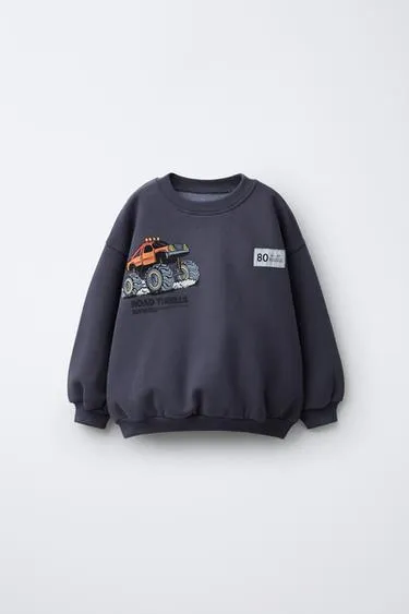 Толстовка с принтом «грузовик»- Заказать в России