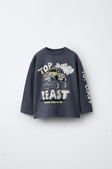 Футболка с принтом MONSTERS WHEELS ©- Заказать в России