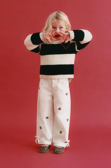 Брюки-кюлоты из саржи с вышивкой «минни маус» © DISNEY