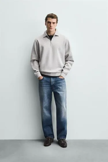 Толстовка поло из интерлока на молнии- Заказать в России