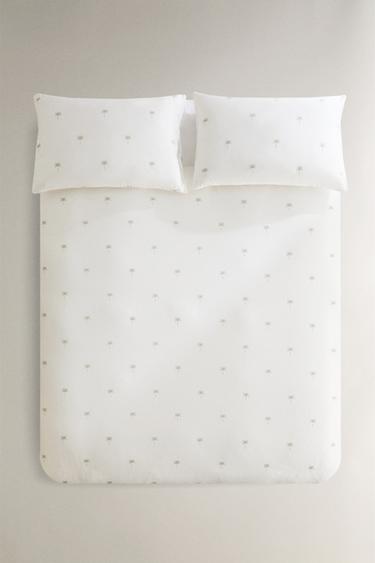 Zara Покрывало с яркими макраме и вышитыми пальмами