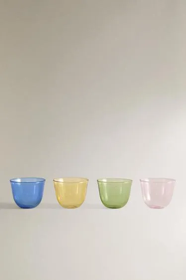 Набор стаканов для настойки из боросиликатного стекла (4 штуки)- Заказать в России