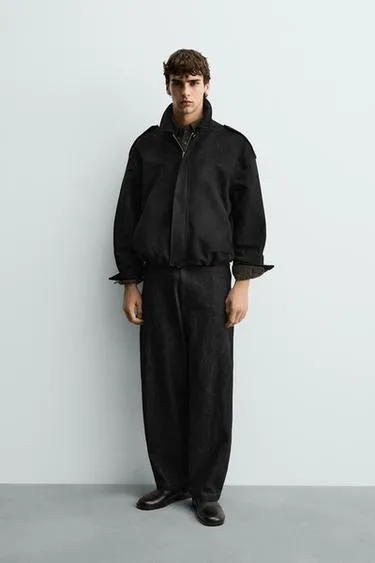 Укороченная куртка из искусственной замши