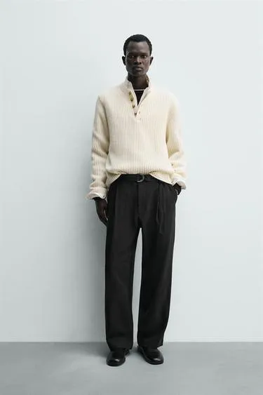 Струящиеся брюки с ремнем- Заказать в России