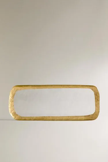 Стеклянная сервировочная тарелка с золотым ободом- Заказать в России