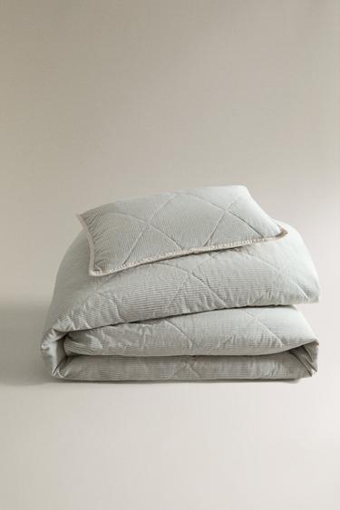 Zara Детское хлопковое одеяло в полоску