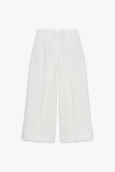 Брюки-кюлоты с высокой посадкой