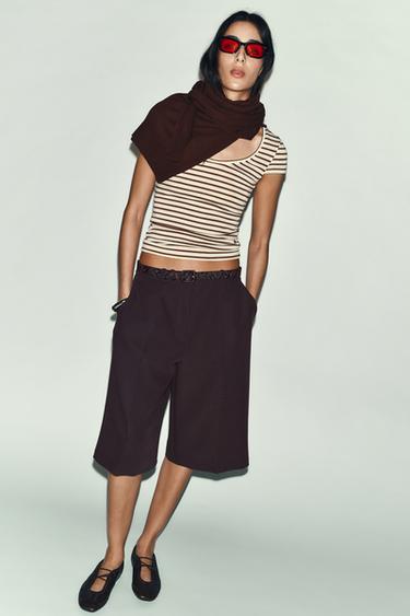 Zara Футболка в полоску с коротким рукавом