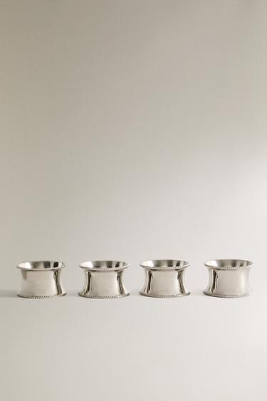 Zara Набор кольцев для салфеток из стали (набор из 4 штук)