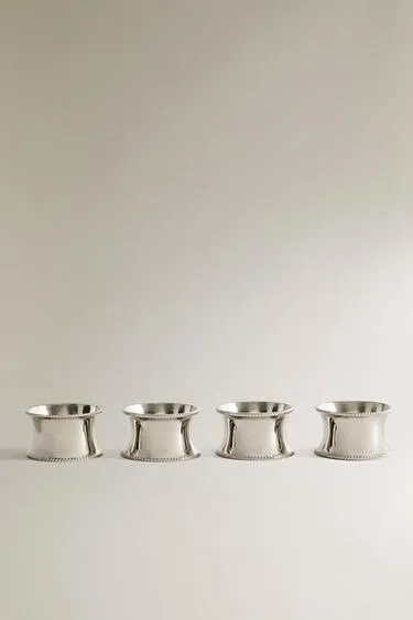 Набор кольцев для салфеток из стали (набор из 4 штук)