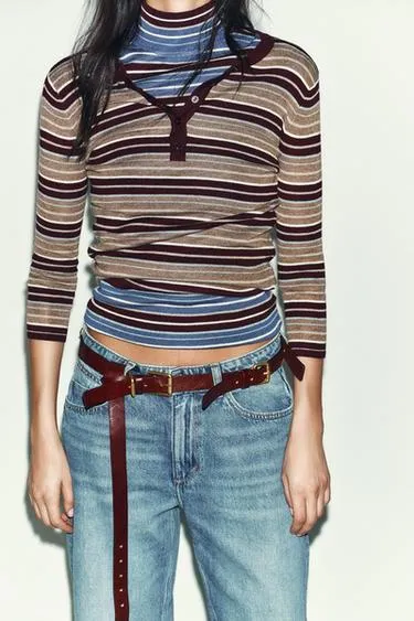 Striped knit jumper- Заказать в России