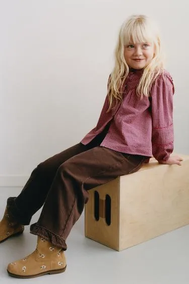 Рубашка в полоску с волнистым краем- Заказать в России